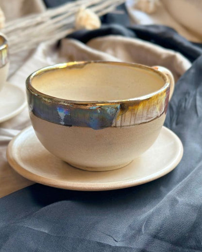 Abstract Blonde Cappuccino Cup