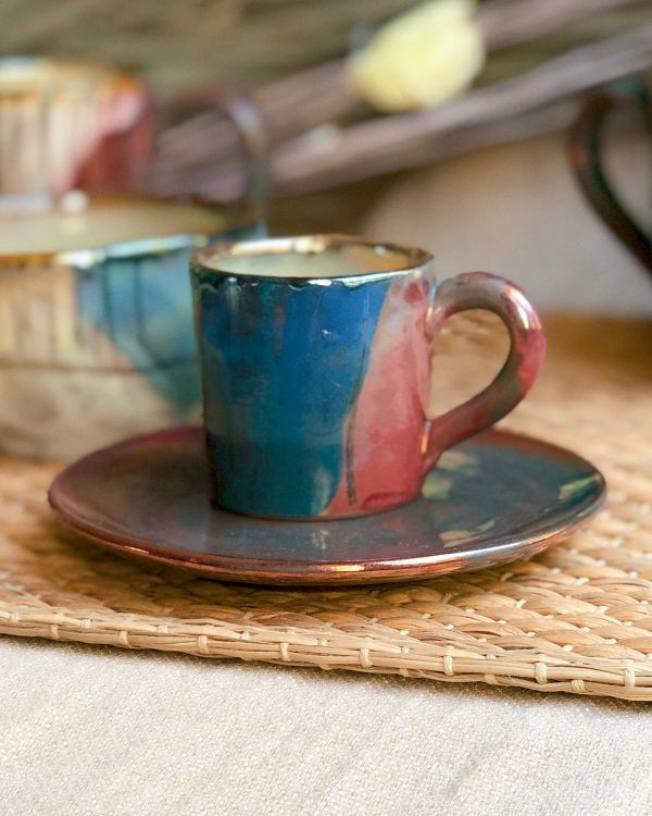 Abstract Blonde Coffee/Espresso Cup