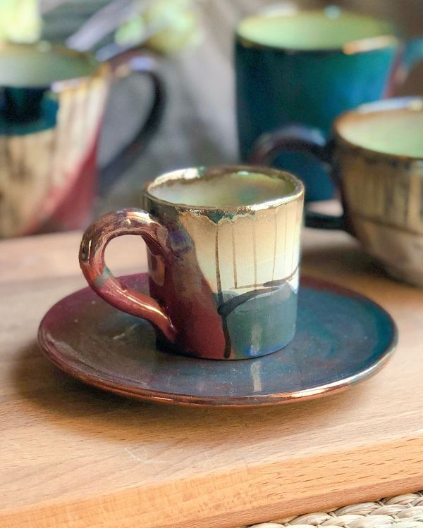 Abstract Blonde Coffee/Espresso Cup