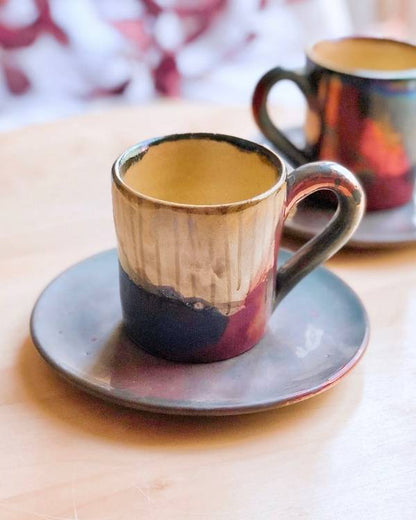Abstract Blonde Coffee/Espresso Cup
