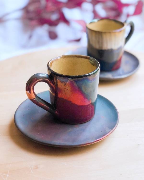 Abstract Blonde Coffee/Espresso Cup
