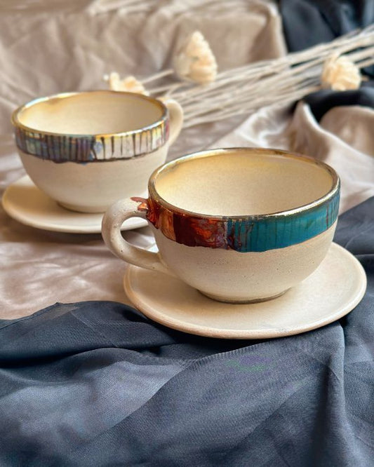Abstract Blonde Cappuccino Cup