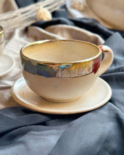 Abstract Blonde Cappuccino Cup