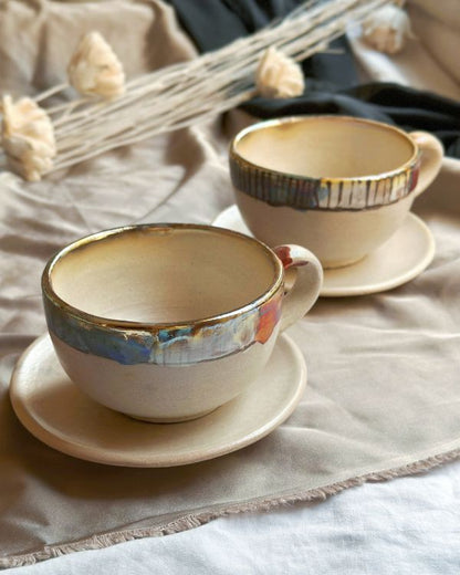 Abstract Blonde Cappuccino Cup