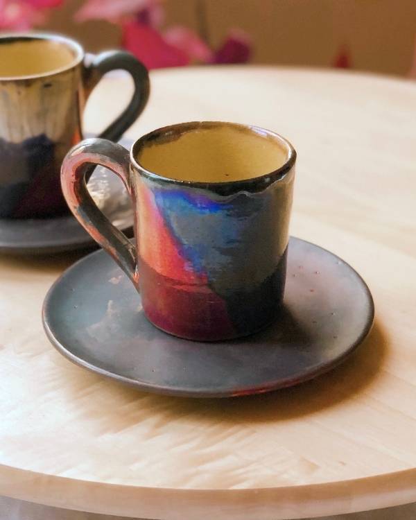 Abstract Blonde Coffee/Espresso Cup