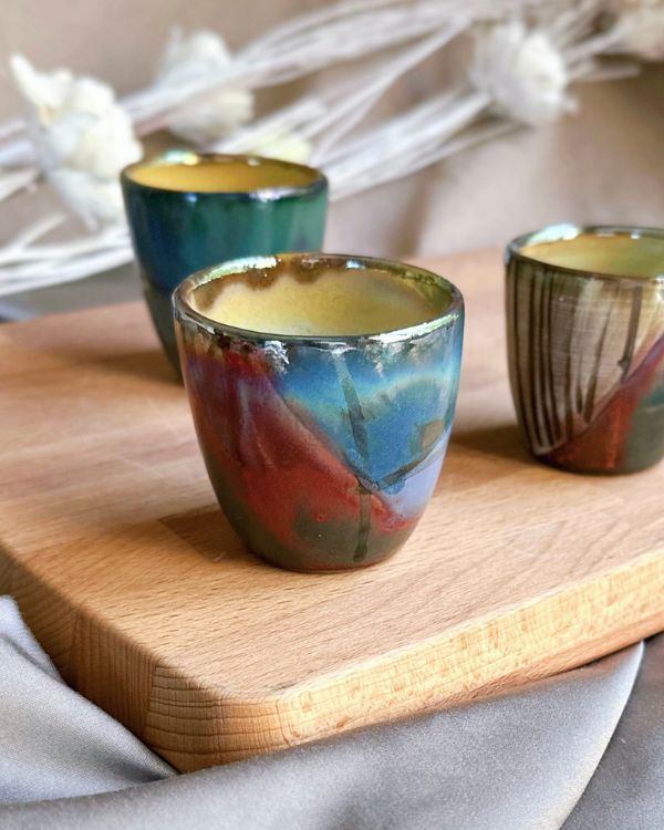 Abstract Blonde Espresso Cup