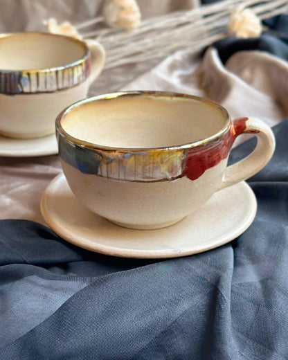 Abstract Blonde Cappuccino Cup