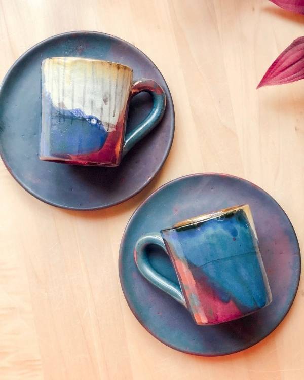 Abstract Blonde Coffee/Espresso Cup